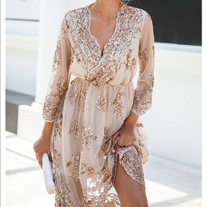 Della Rose Gold Claudia Dress sz 2xl